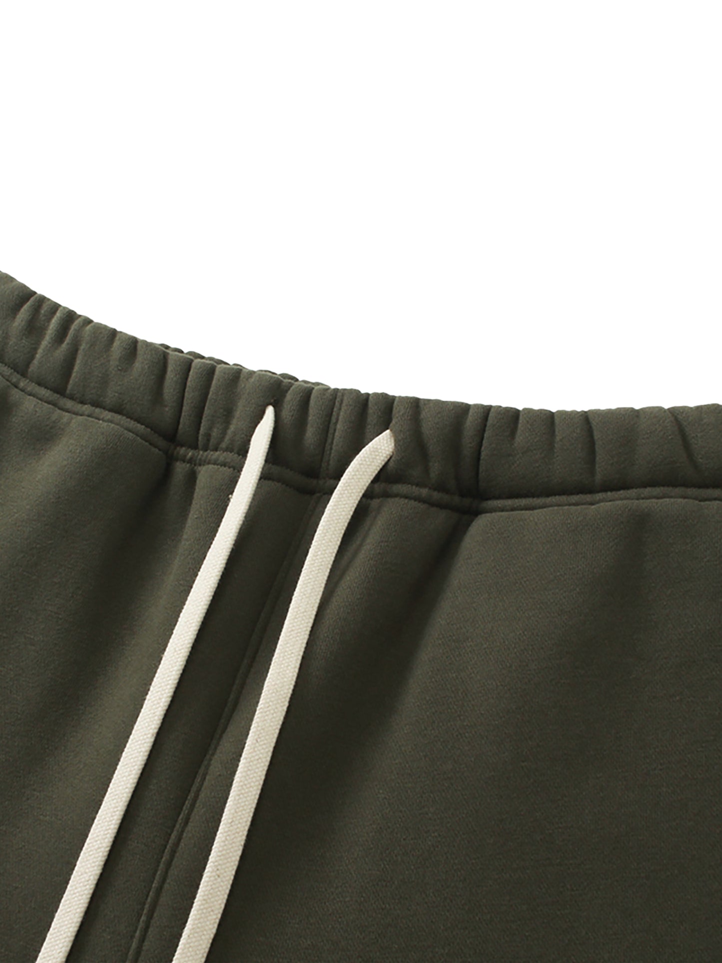 solid colour fleece straight leg joggers