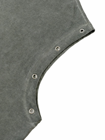 Distressed Grommet Eyelet Tank Top