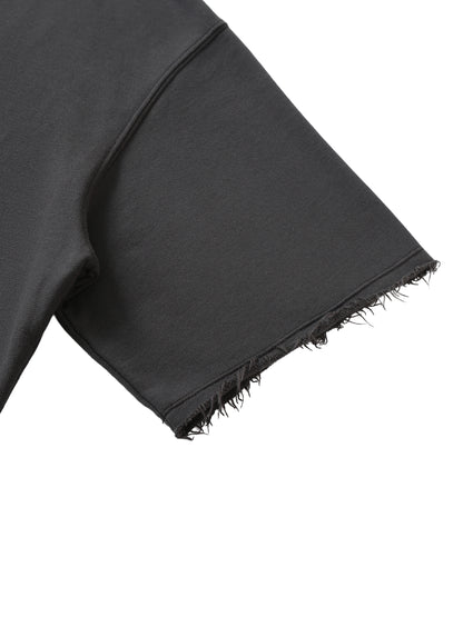 Washed Rolled Hem Half Sleeve T-Shirt