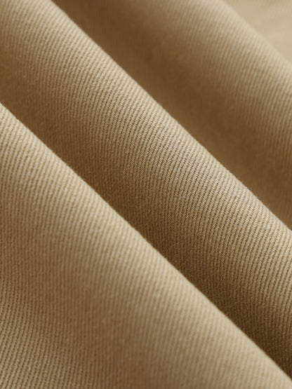 Belted Barrel-Leg Chino Pants