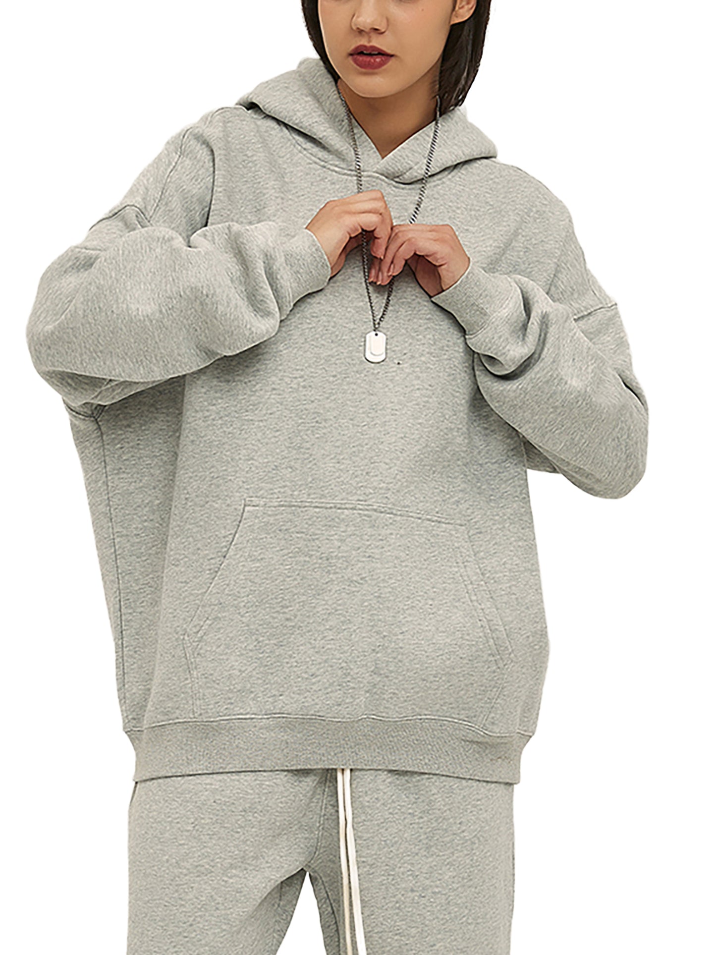oversize fleeced hoodie