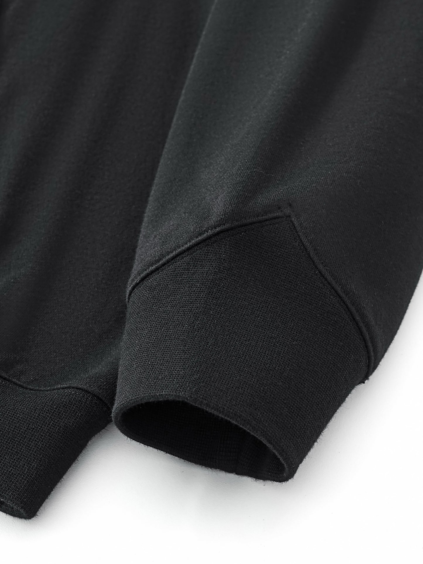 big hood half-zip fleece hoodie