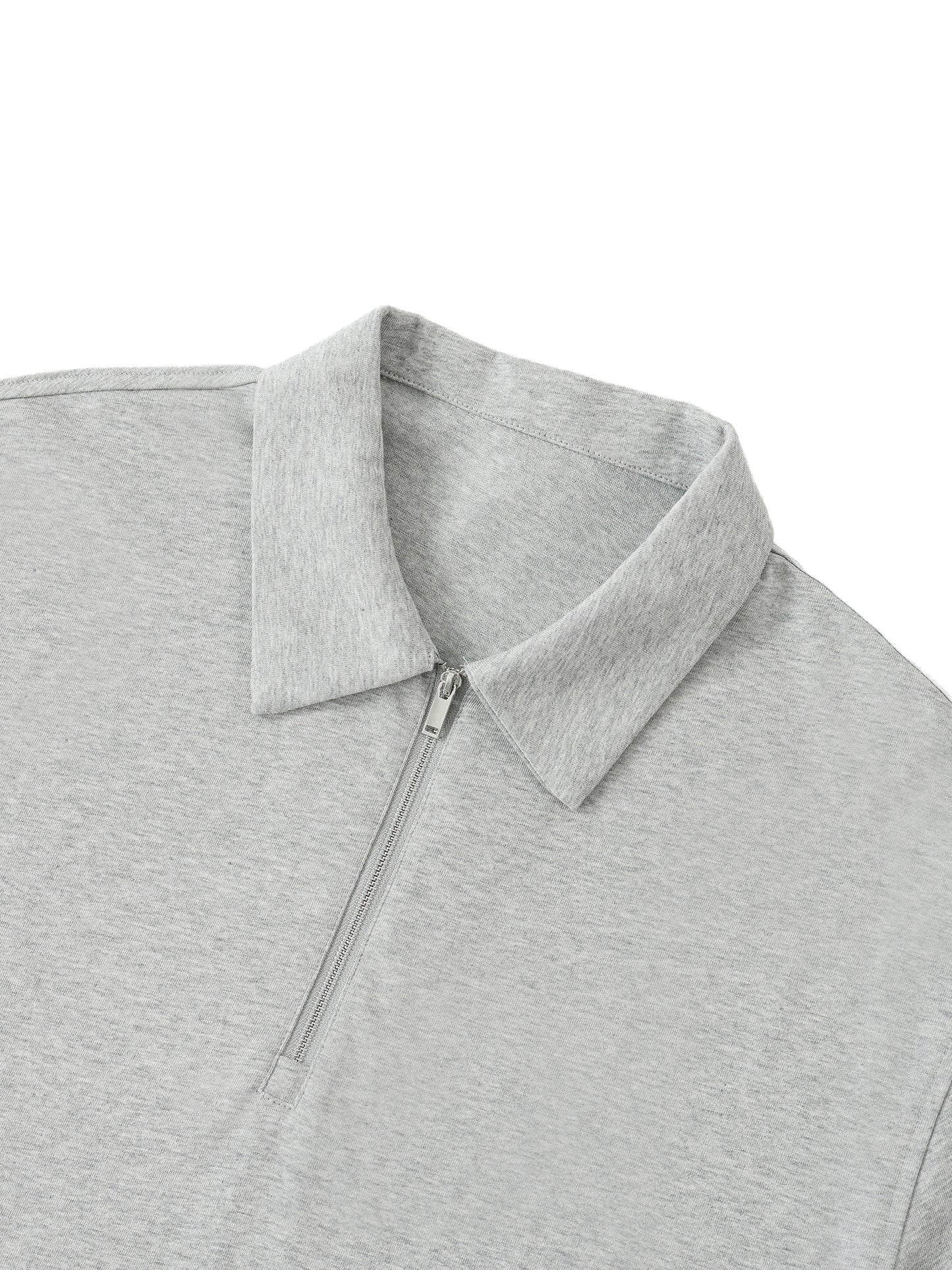 half-zip cotton polo shirt
