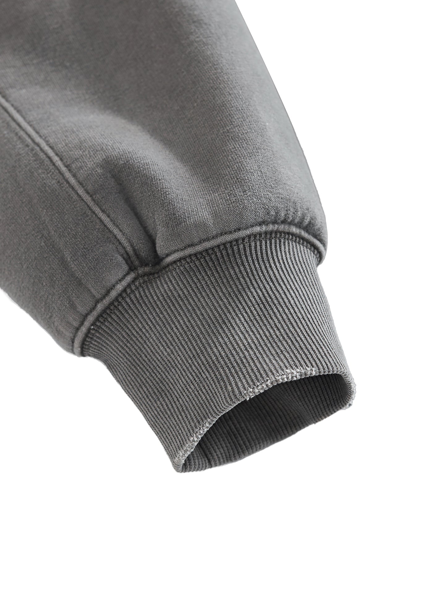 frayed enzyme washed fleece hoodie