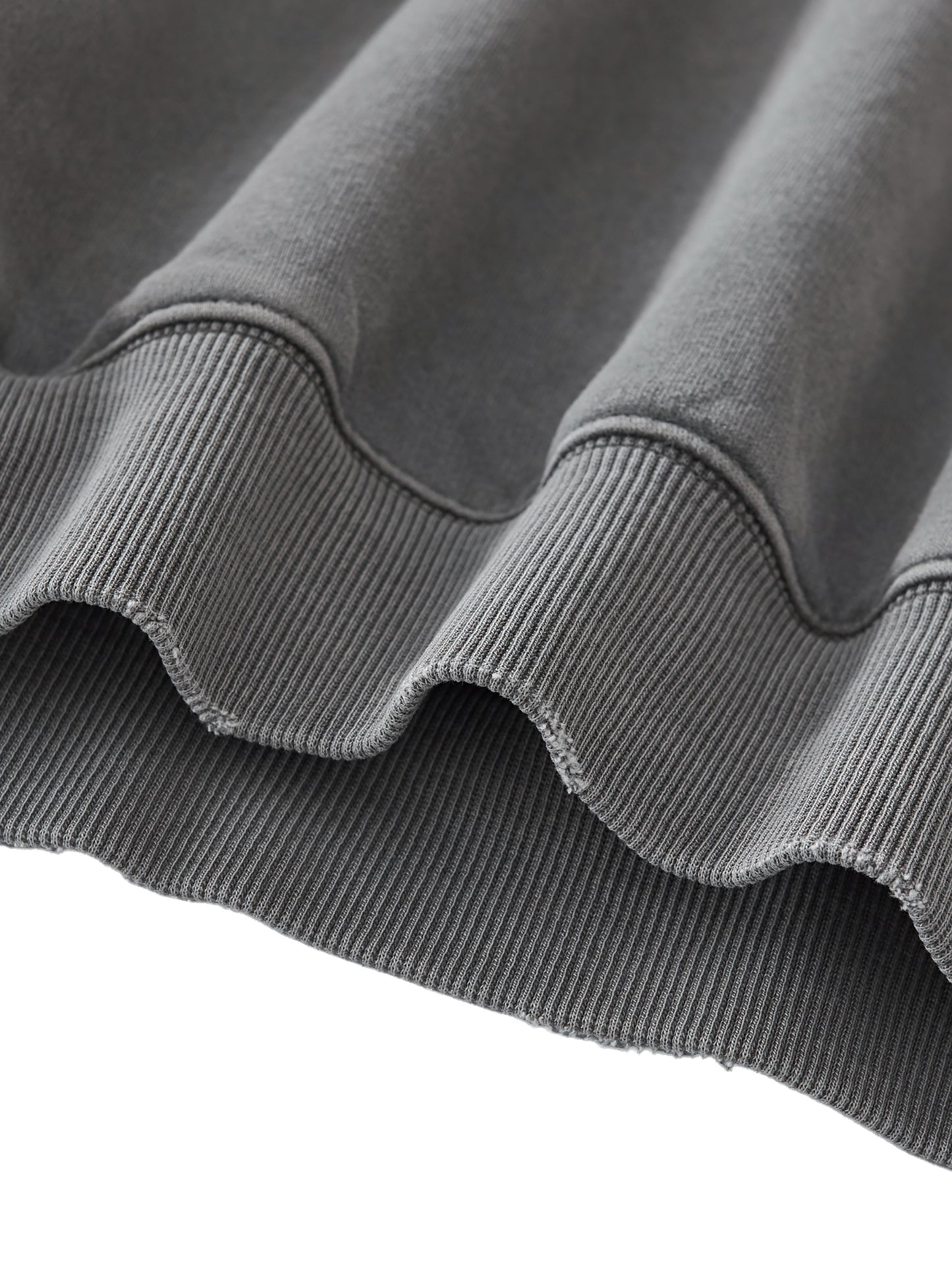 frayed enzyme washed fleece hoodie