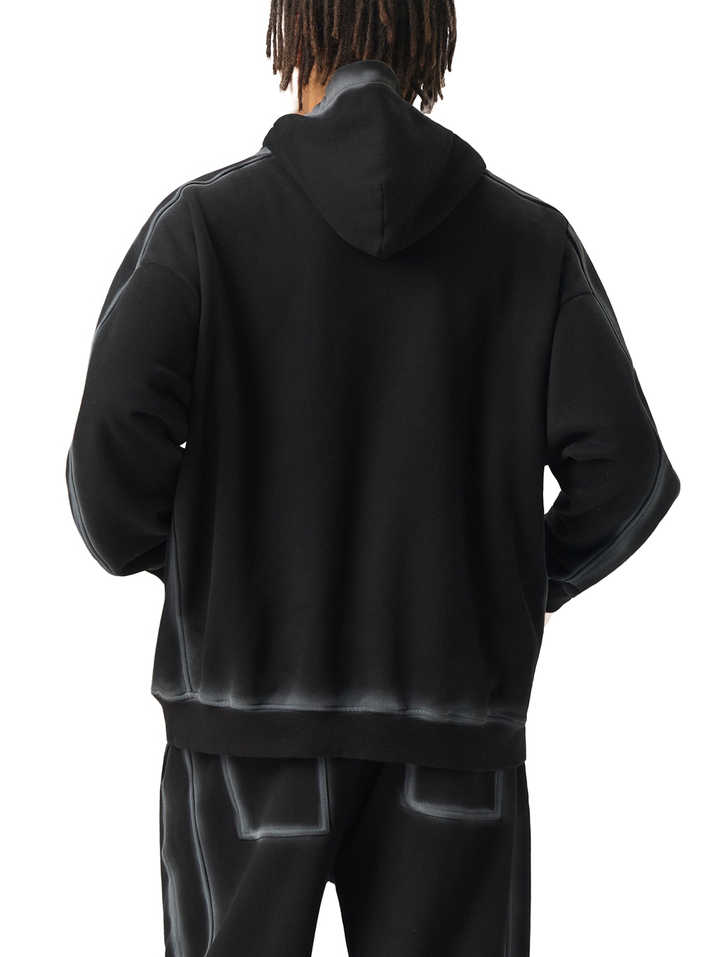 sunfaded edge fleece hoodie