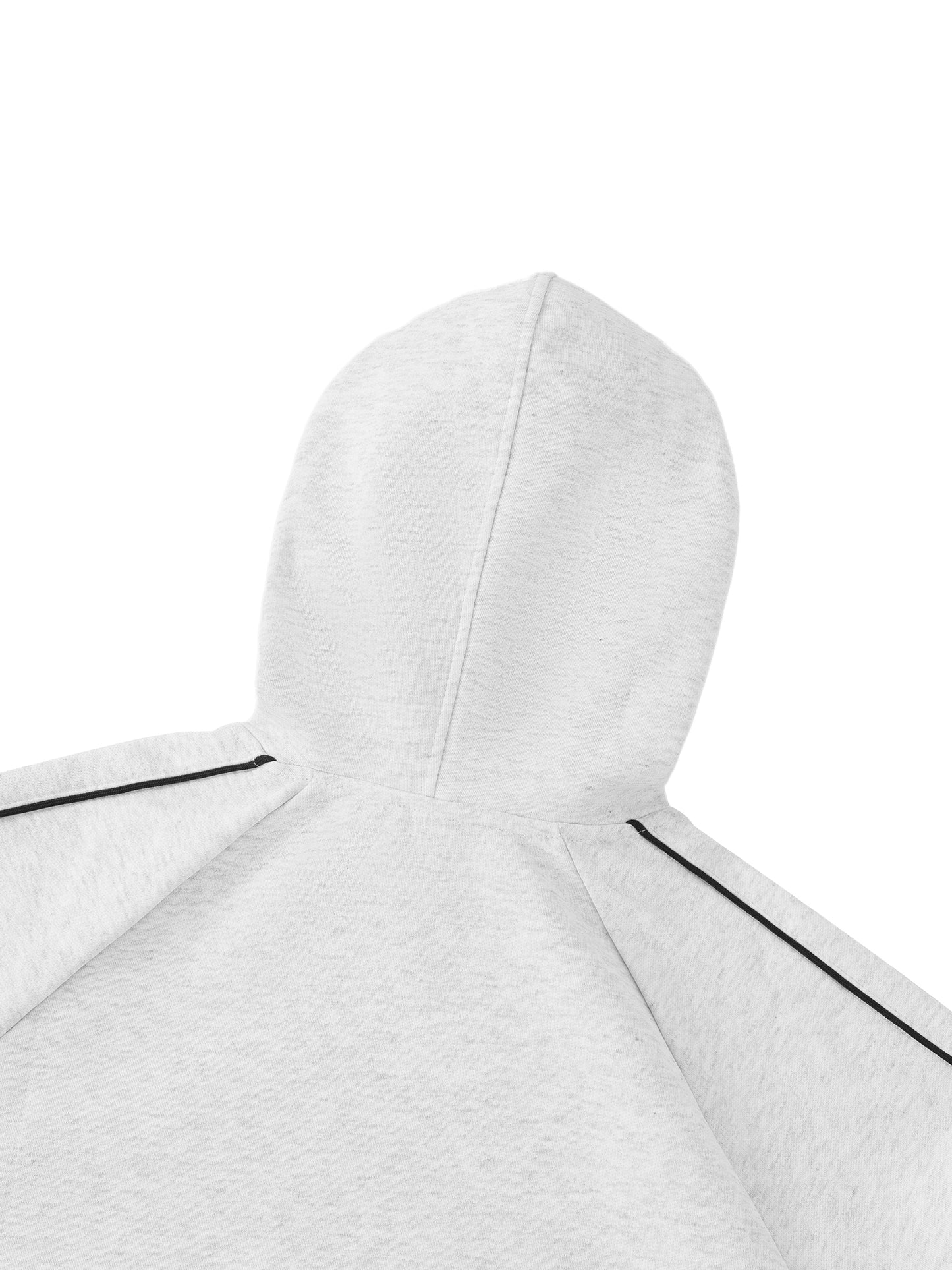 contrast piping raglan hoodie