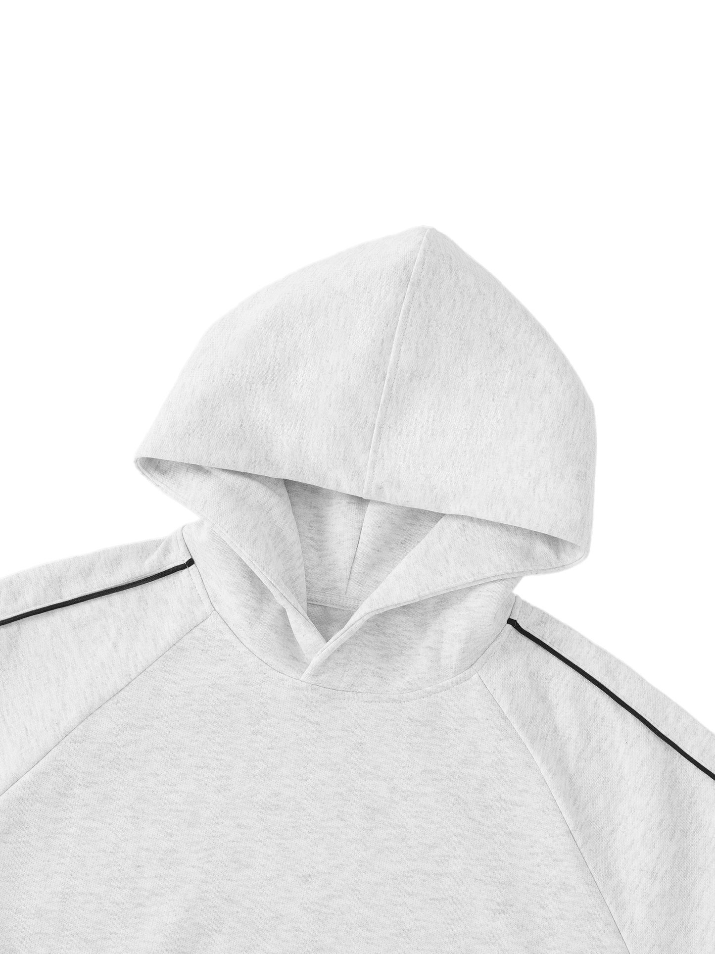 contrast piping raglan hoodie