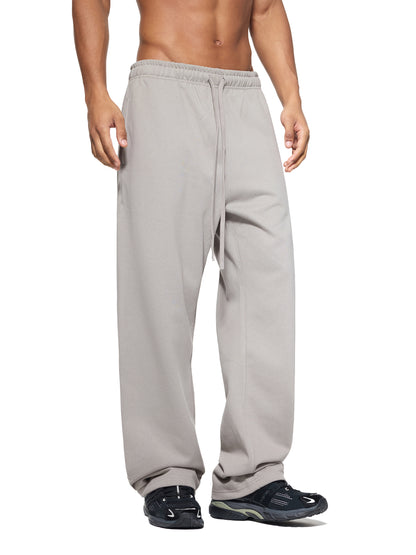 Solid Colour Straight-Leg Joggers