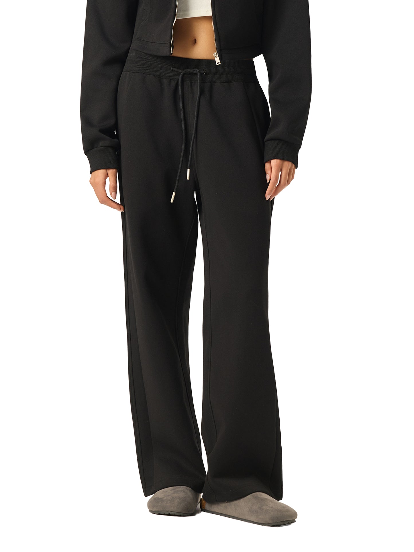essential drawstring straight-leg joggers