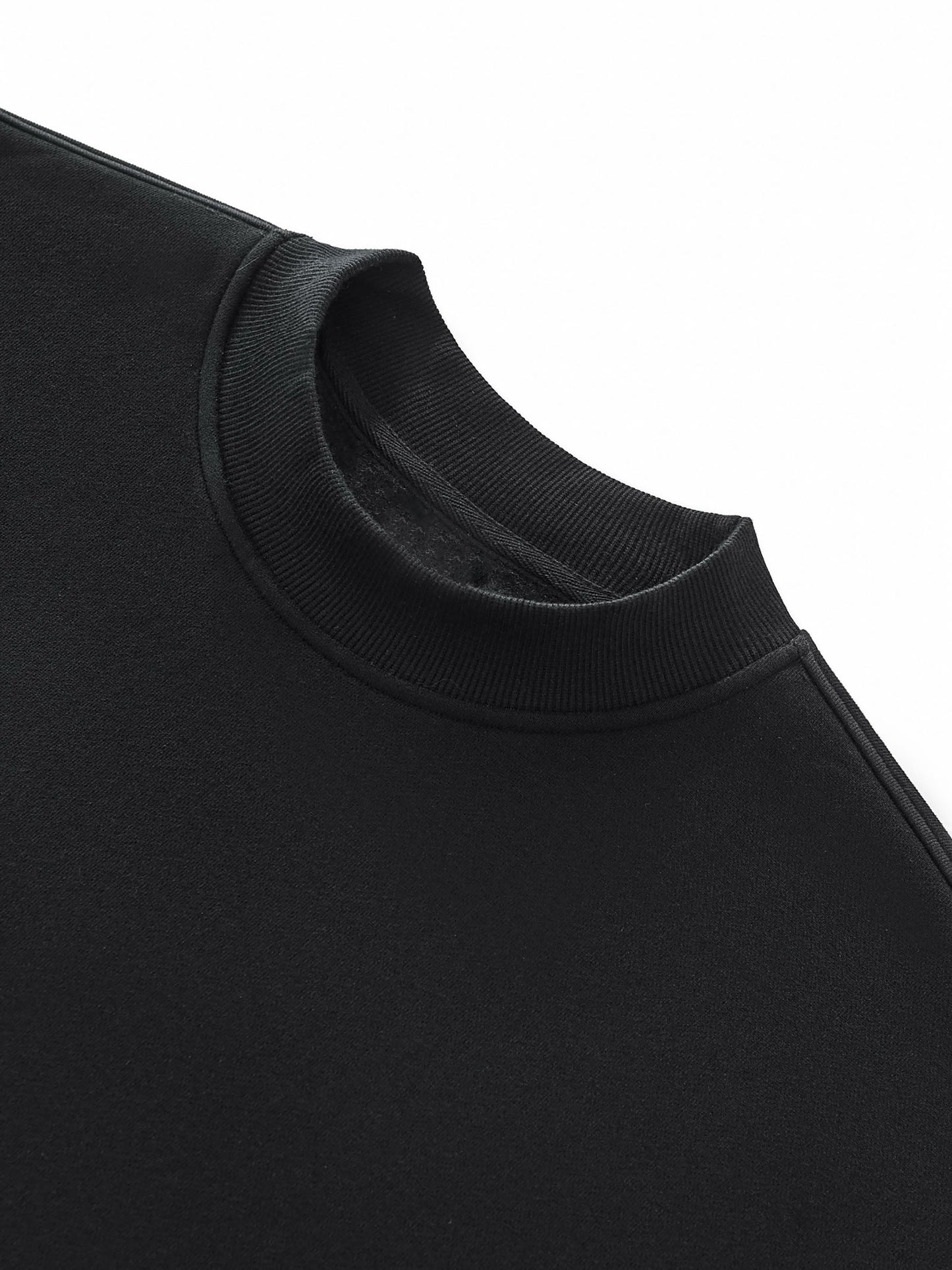 fleece side slit crewneck sweatshirt