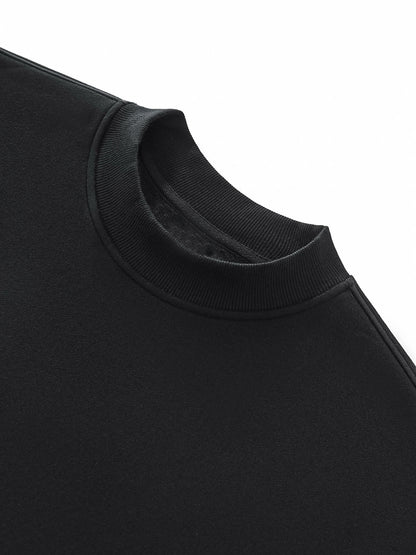 Fleece Side Slit Crewneck Sweatshirt