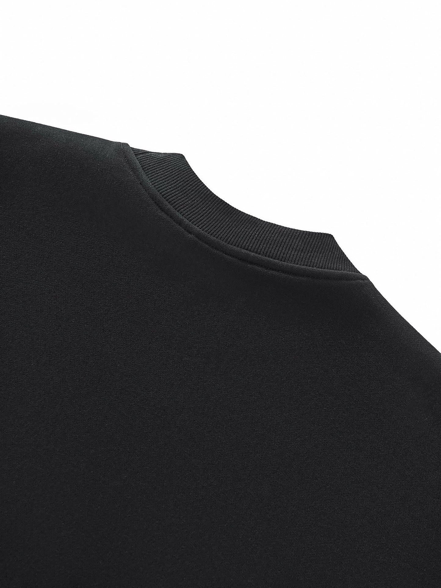 fleece side slit crewneck sweatshirt