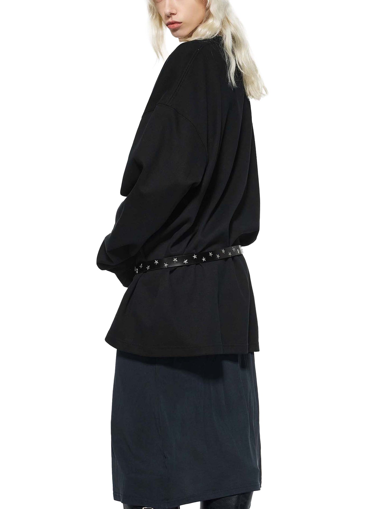 knitted round neck oversize sweatshirt