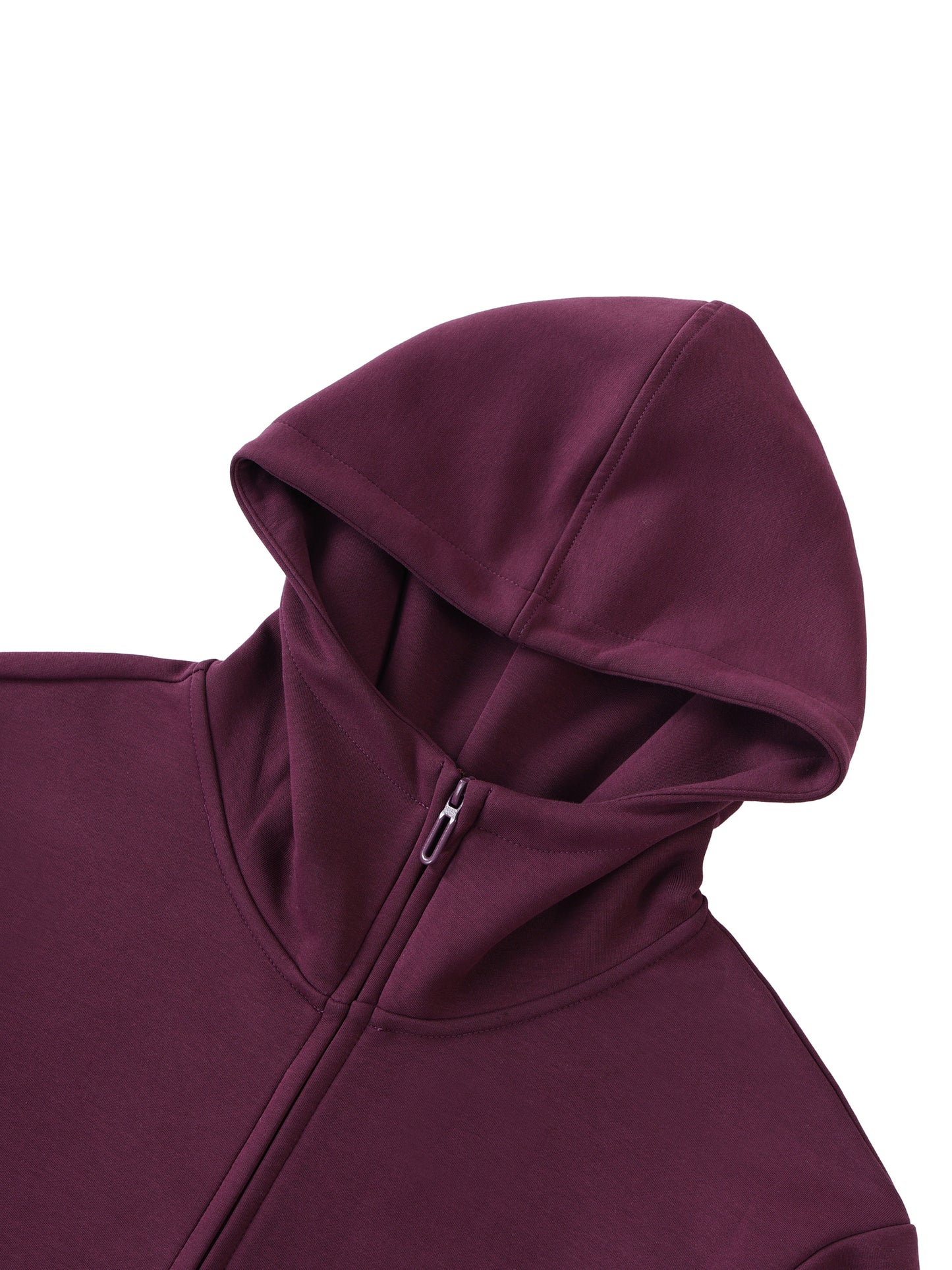 essential heavyweight high neck zip-up hoodie