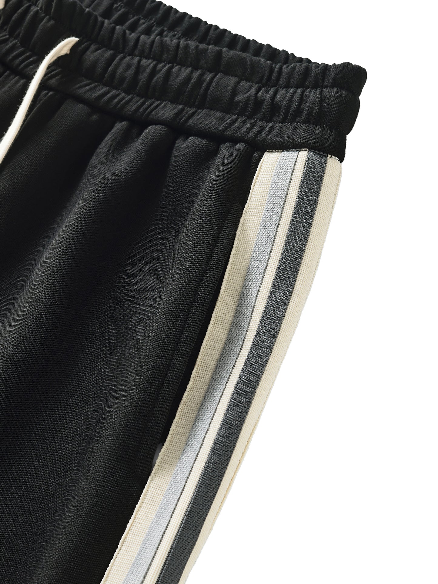 contrast side-stripe straight-leg joggers
