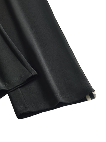 Contrast Side-Stripe Straight-Leg Joggers