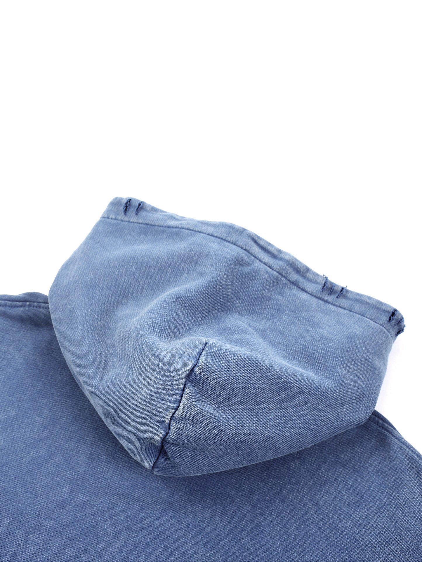 acid wash hand-frayed heavyweight  hoodie