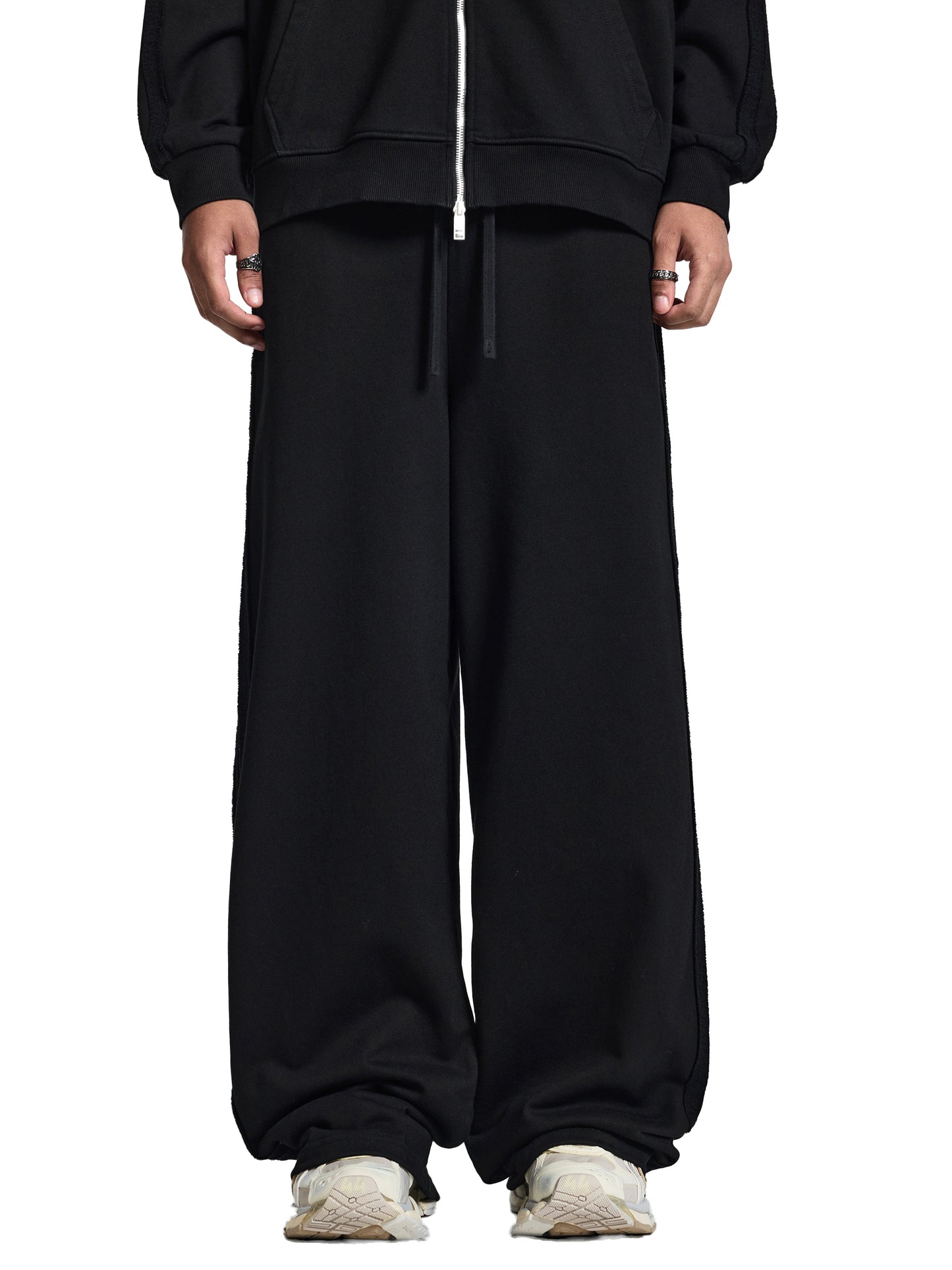 contrast tape straight-leg joggers