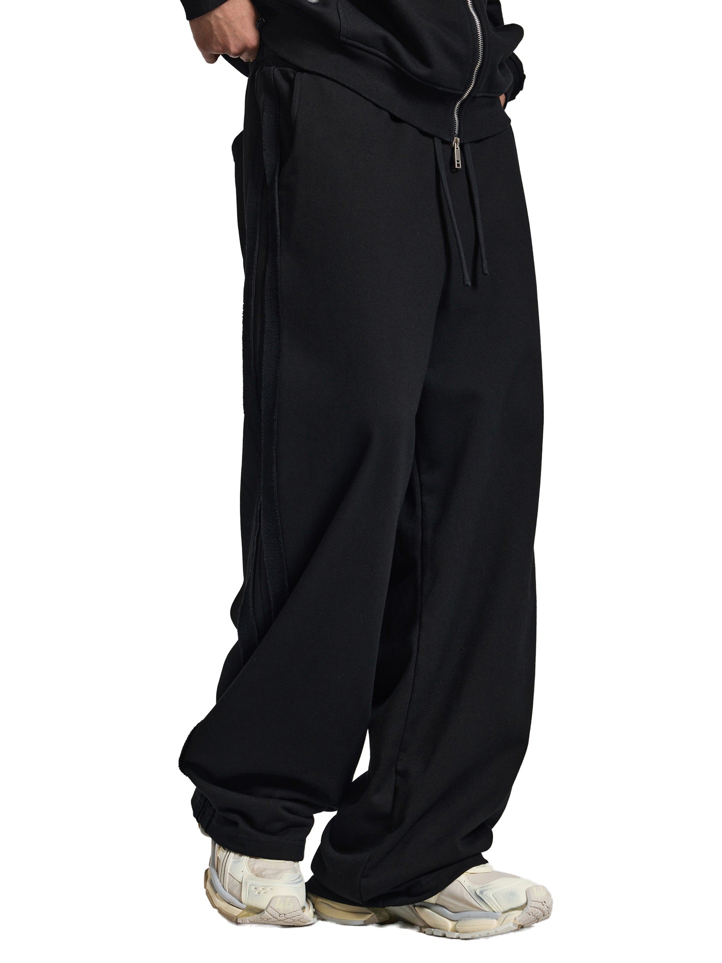 contrast tape straight-leg joggers