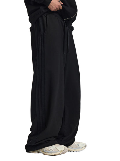 Contrast Tape Straight-Leg Joggers