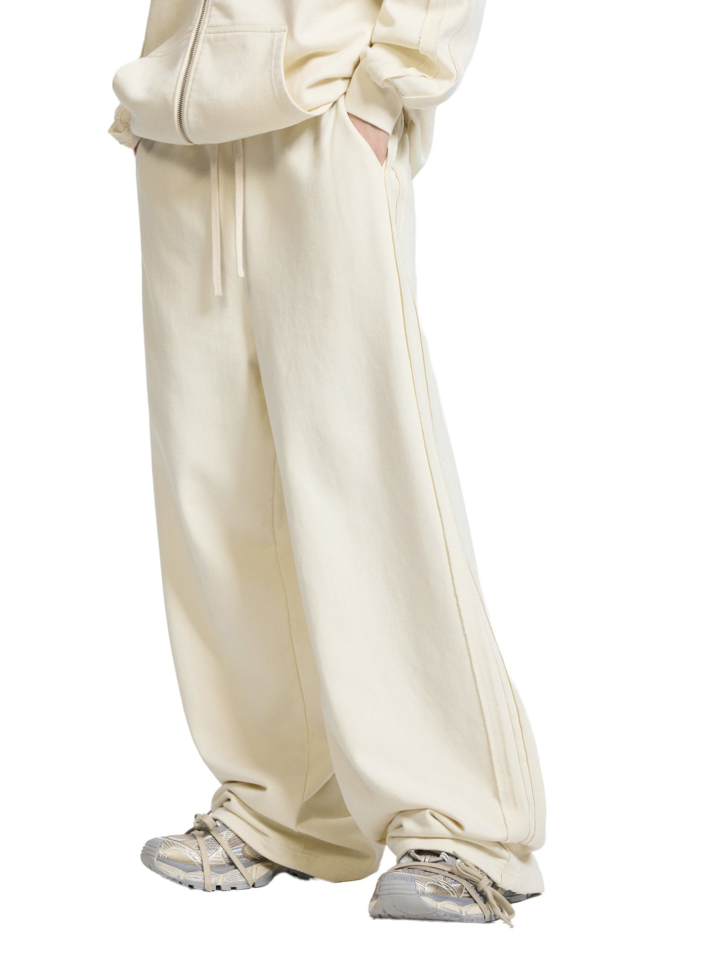 contrast tape straight-leg joggers