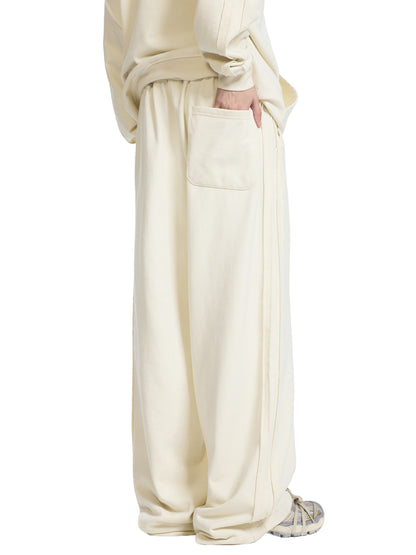 Contrast Tape Straight-Leg Joggers