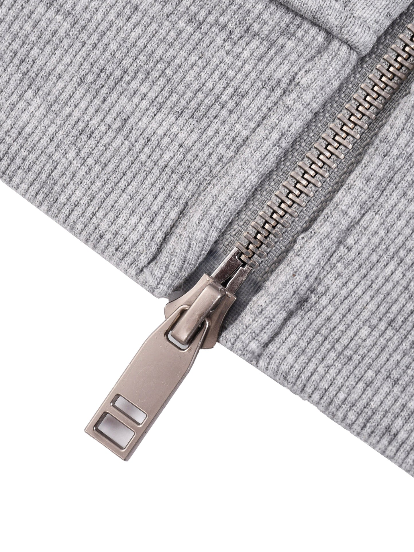 contrast tape raw edge double layered zip hoodie