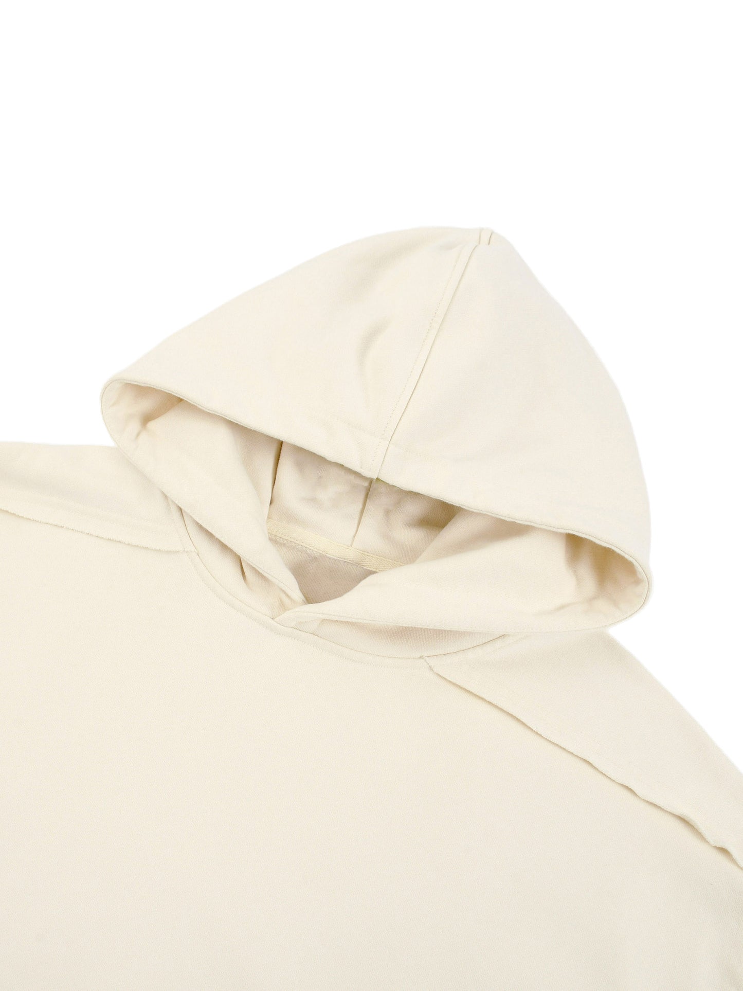 contrast tape raw edge double layered hoodie