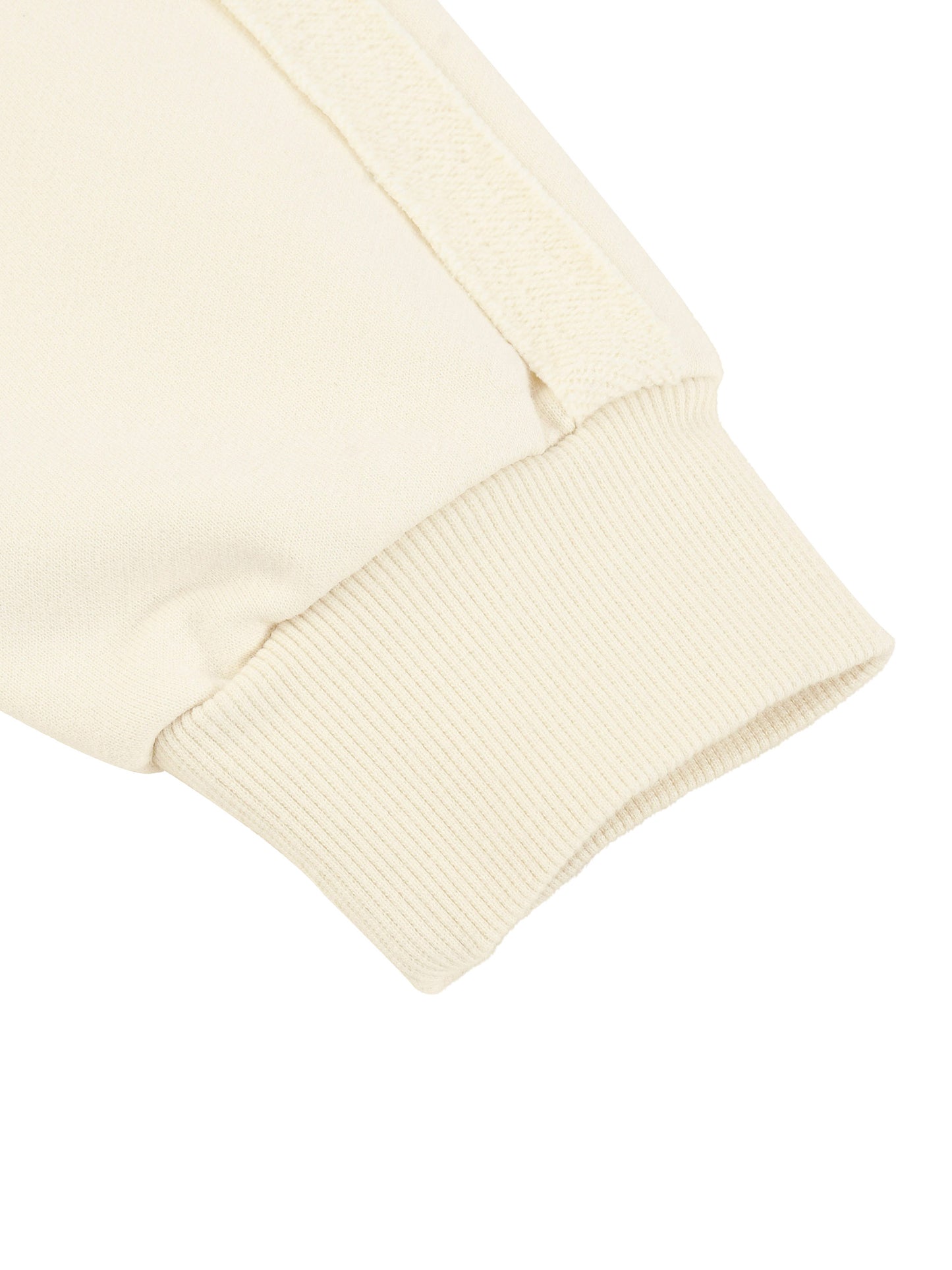 contrast tape raw edge double layered hoodie