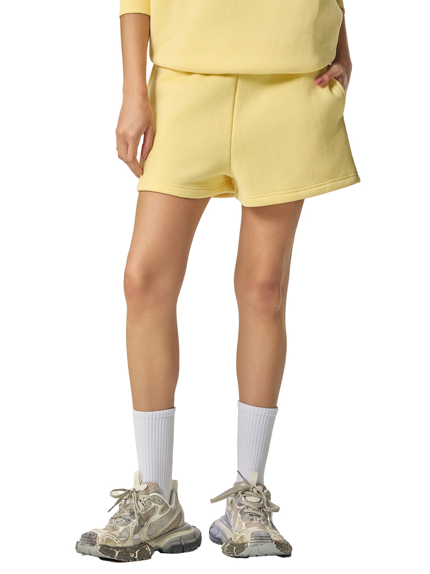 essential fleece drawstring sweatshorts