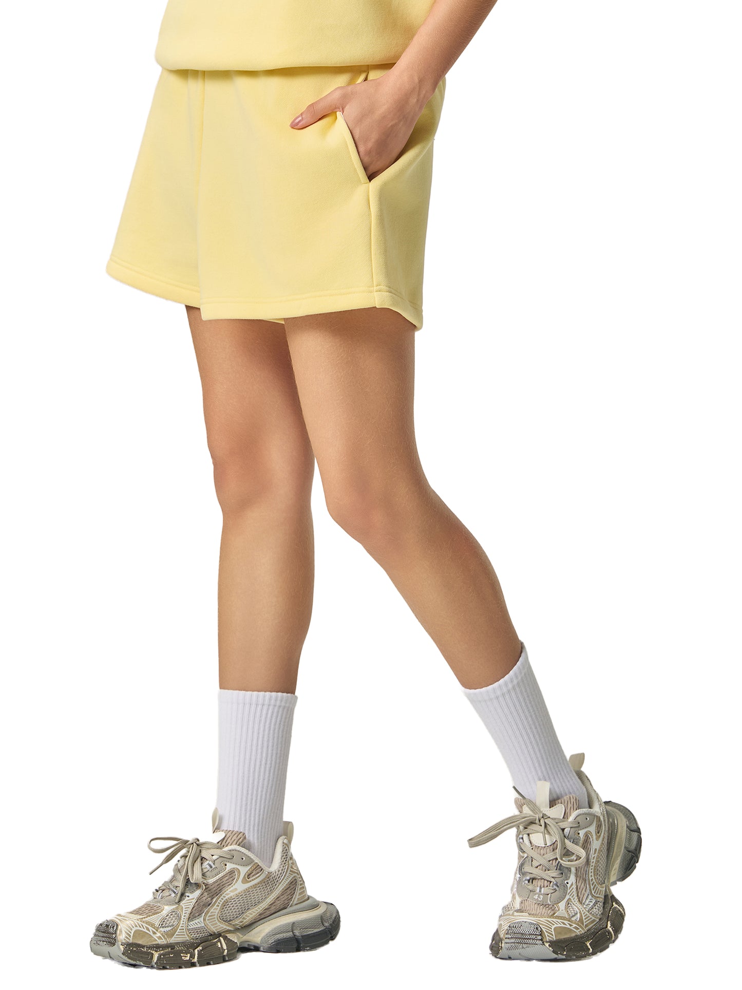 essential fleece drawstring sweatshorts