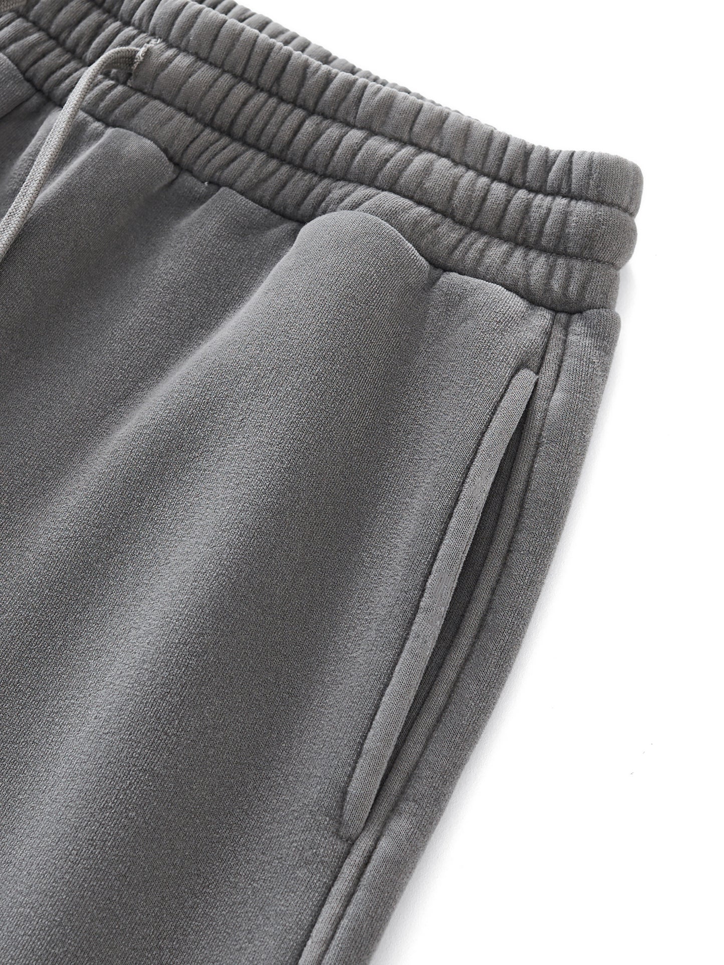 frayed enzyme washed fleece joggers