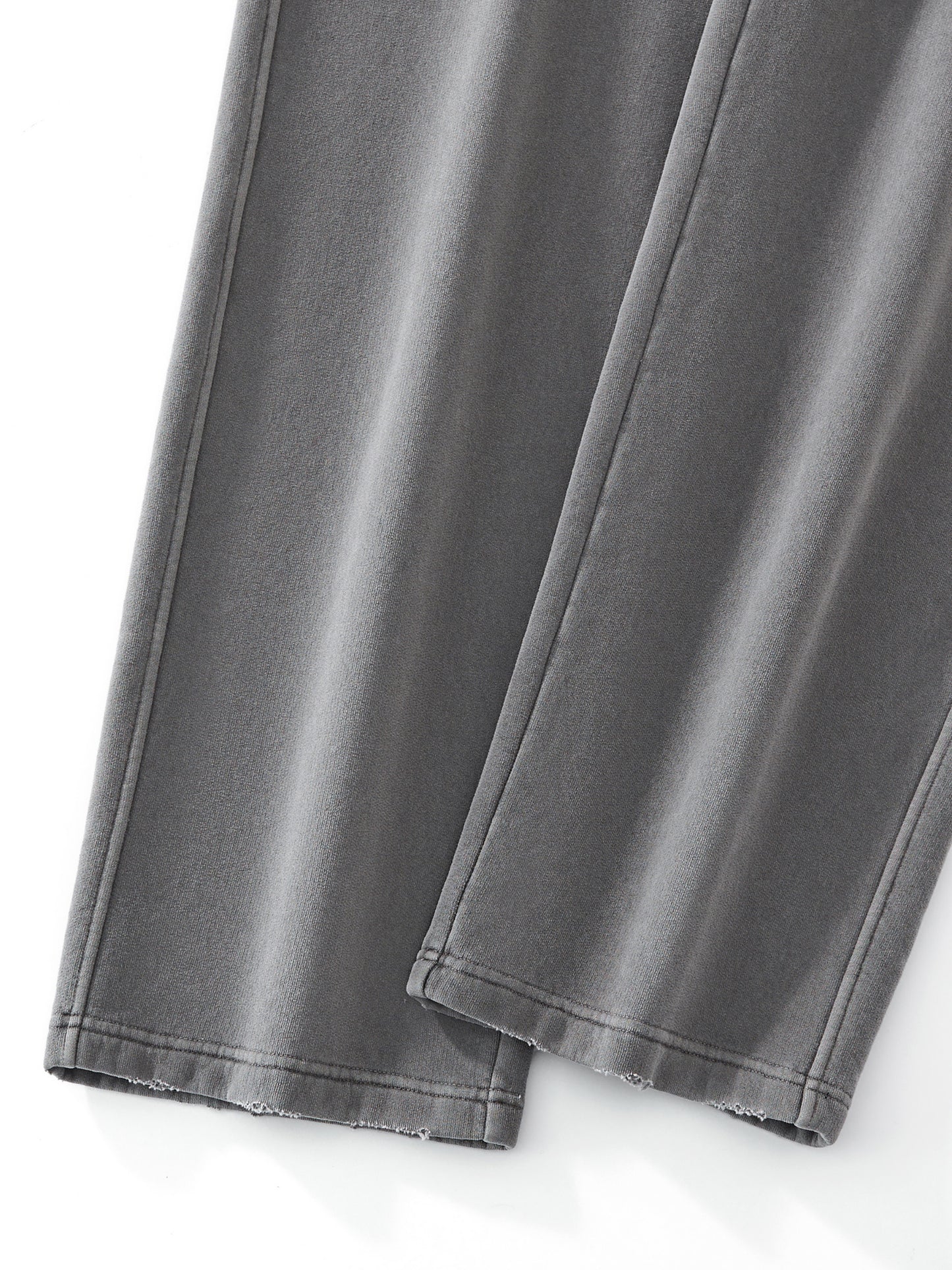 frayed enzyme washed fleece joggers