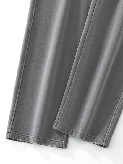 Frayed Enzyme Washed Fleece Joggers