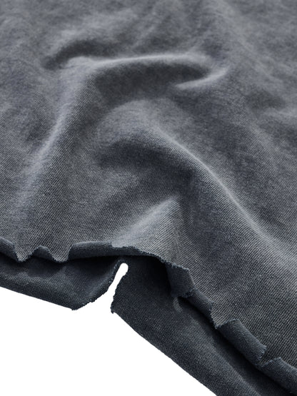 Acid Wash Raw-Hem Boxy T-shirt