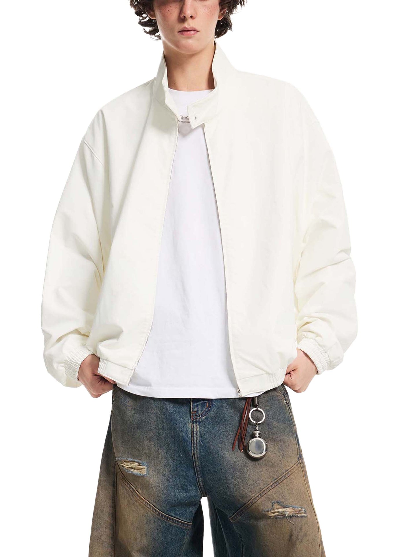 stand collar bomber jacket