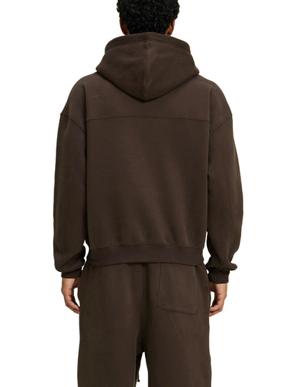 Fleece Zip-Up Boxy Hoodie