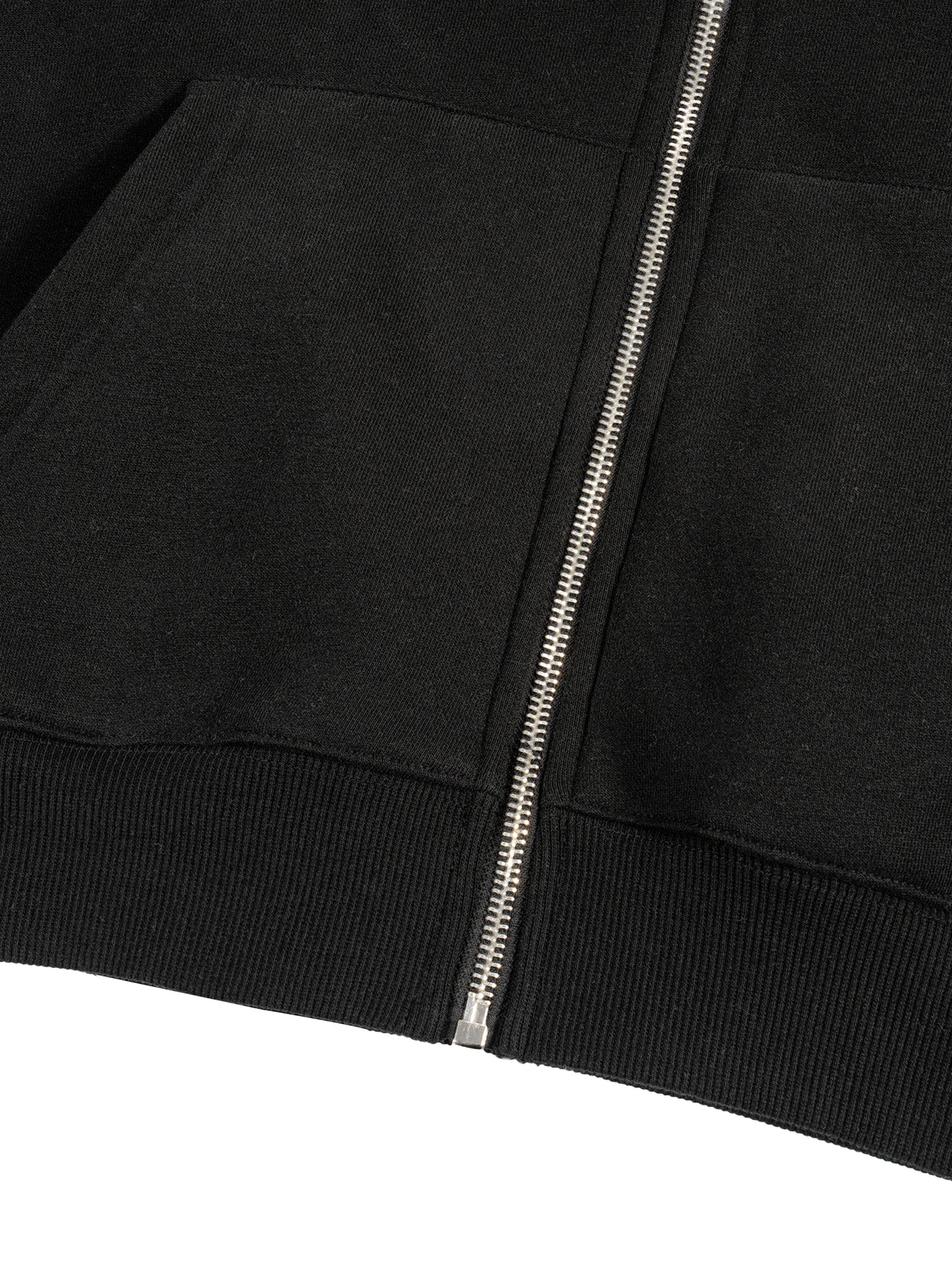 fleece zip-up boxy hoodie
