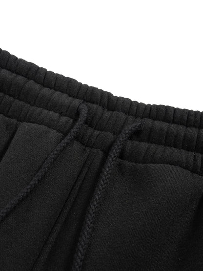 Fleece Drawstring Straight-Leg Joggers