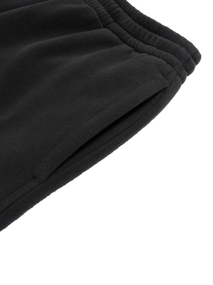 Fleece Drawstring Straight-Leg Joggers