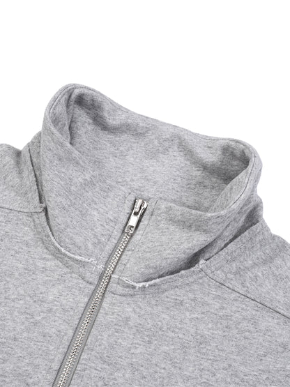 Half-Zip Rolled Edge Fleece Sweatshirt