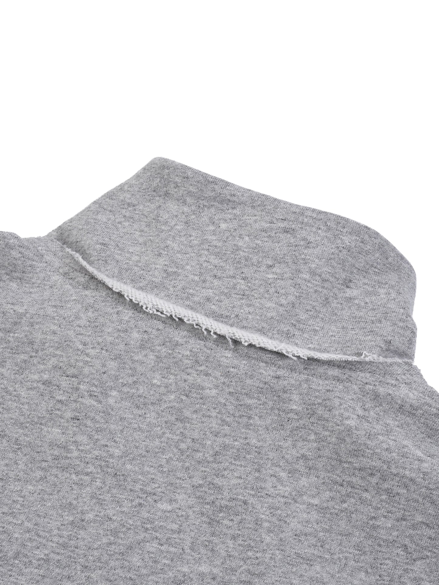 half-zip rolled edge fleece sweatshirt