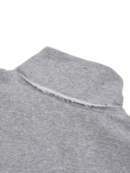 Half-Zip Rolled Edge Fleece Sweatshirt