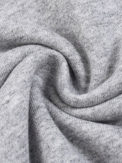 Half-Zip Rolled Edge Fleece Sweatshirt