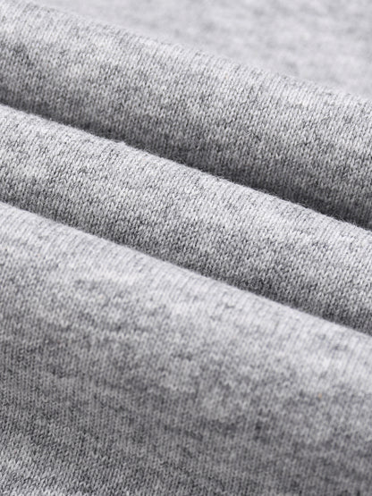 Half-Zip Rolled Edge Fleece Sweatshirt