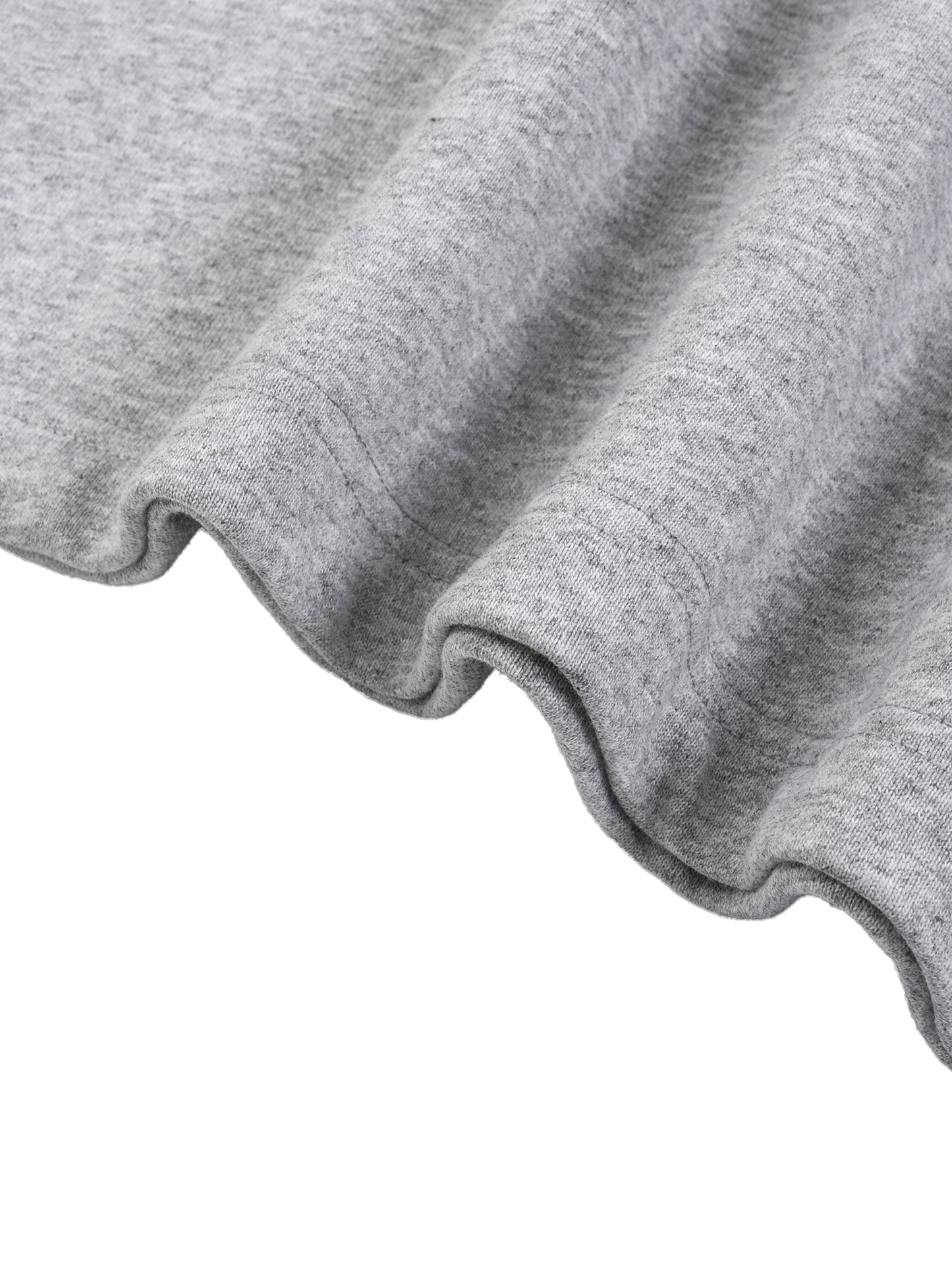 half-zip rolled edge fleece sweatshirt