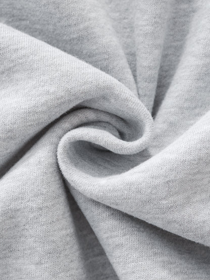 Contrast-Stitched Boxy Fleece Zip Hoodie