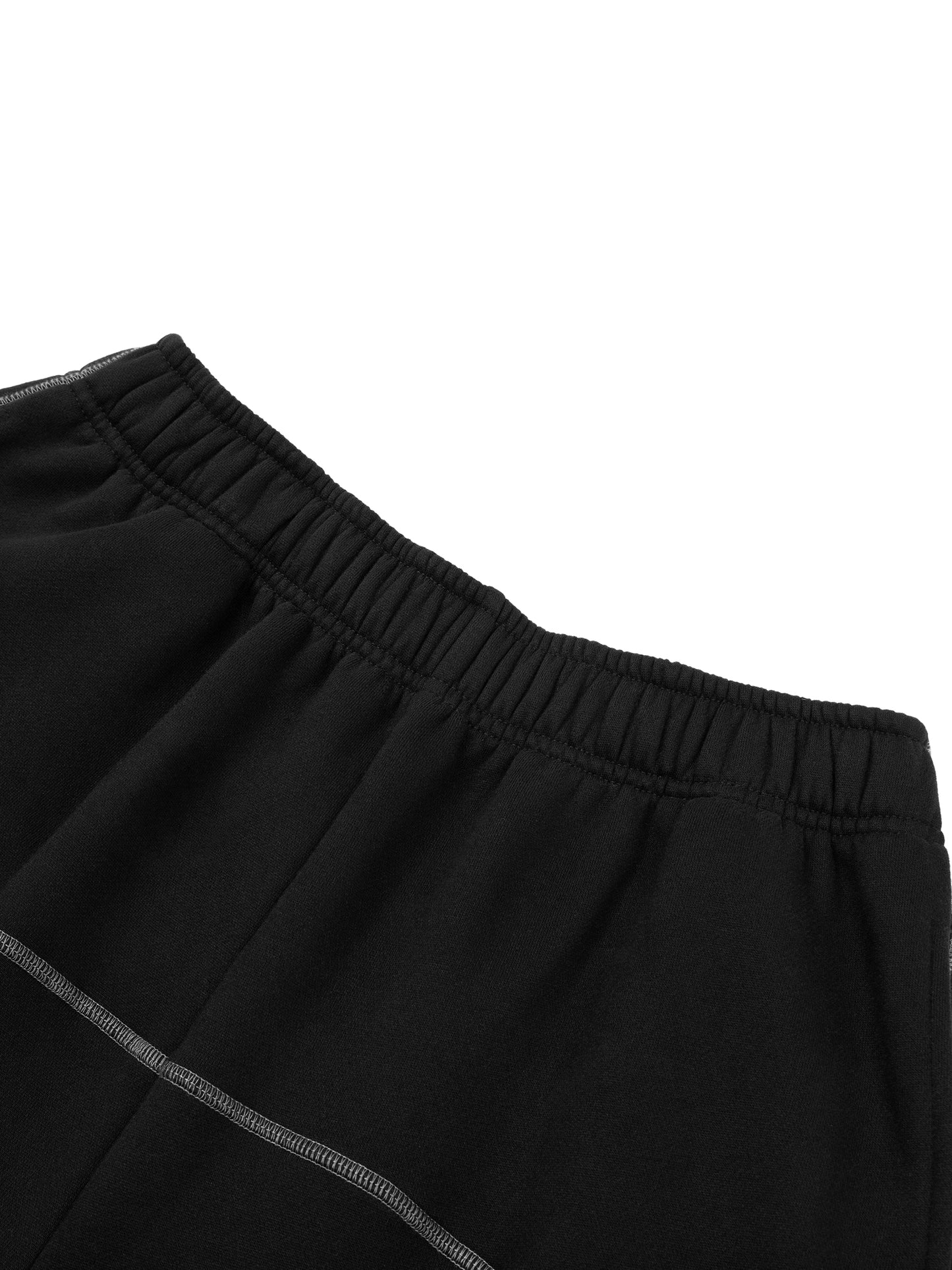 contrast-stitched fleece joggers