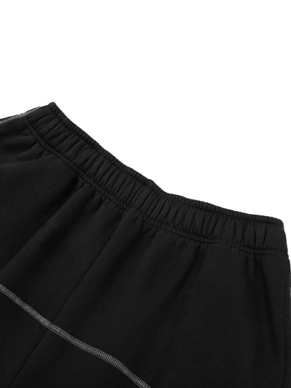 Contrast-Stitched Fleece Joggers